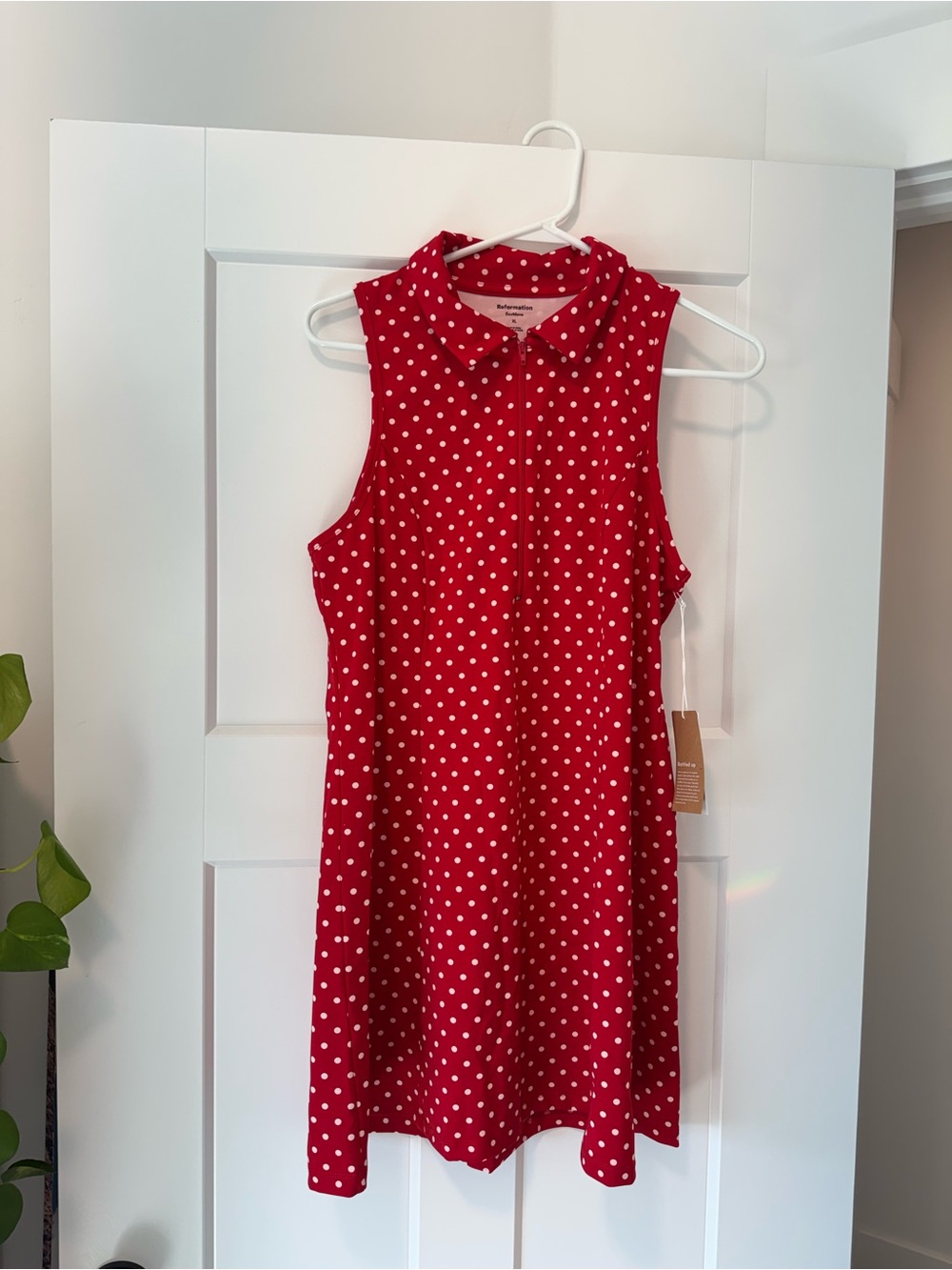 Reformation Leslie EcoMove Zip Front Active Dress NWT